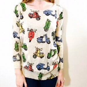 Paper Plane London Anthropologie vespa scooter sweater XS